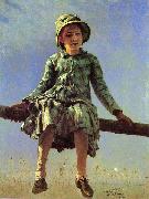 Ilya Repin Painter daughter oil painting on canvas